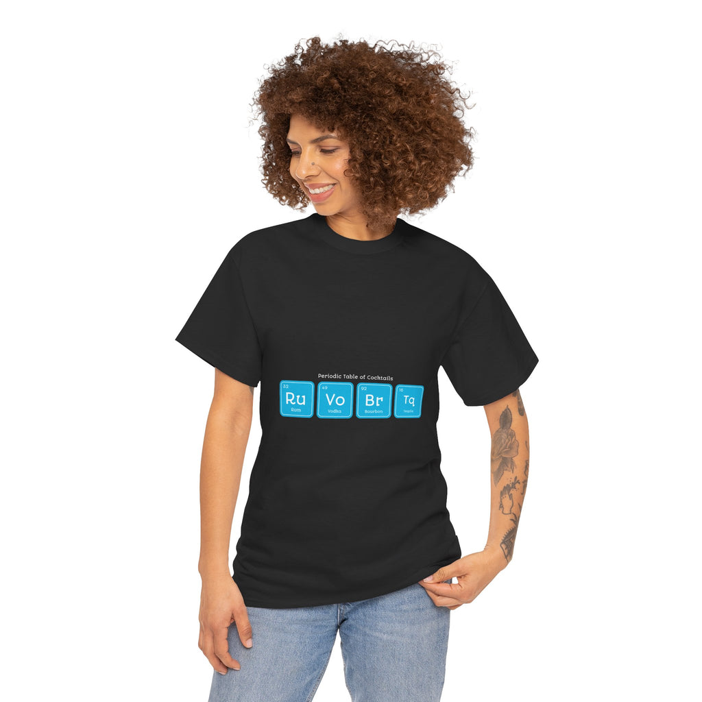 Funny Chemistry Unisex Heavy Cotton Tee - Periodic Table of Cocktails