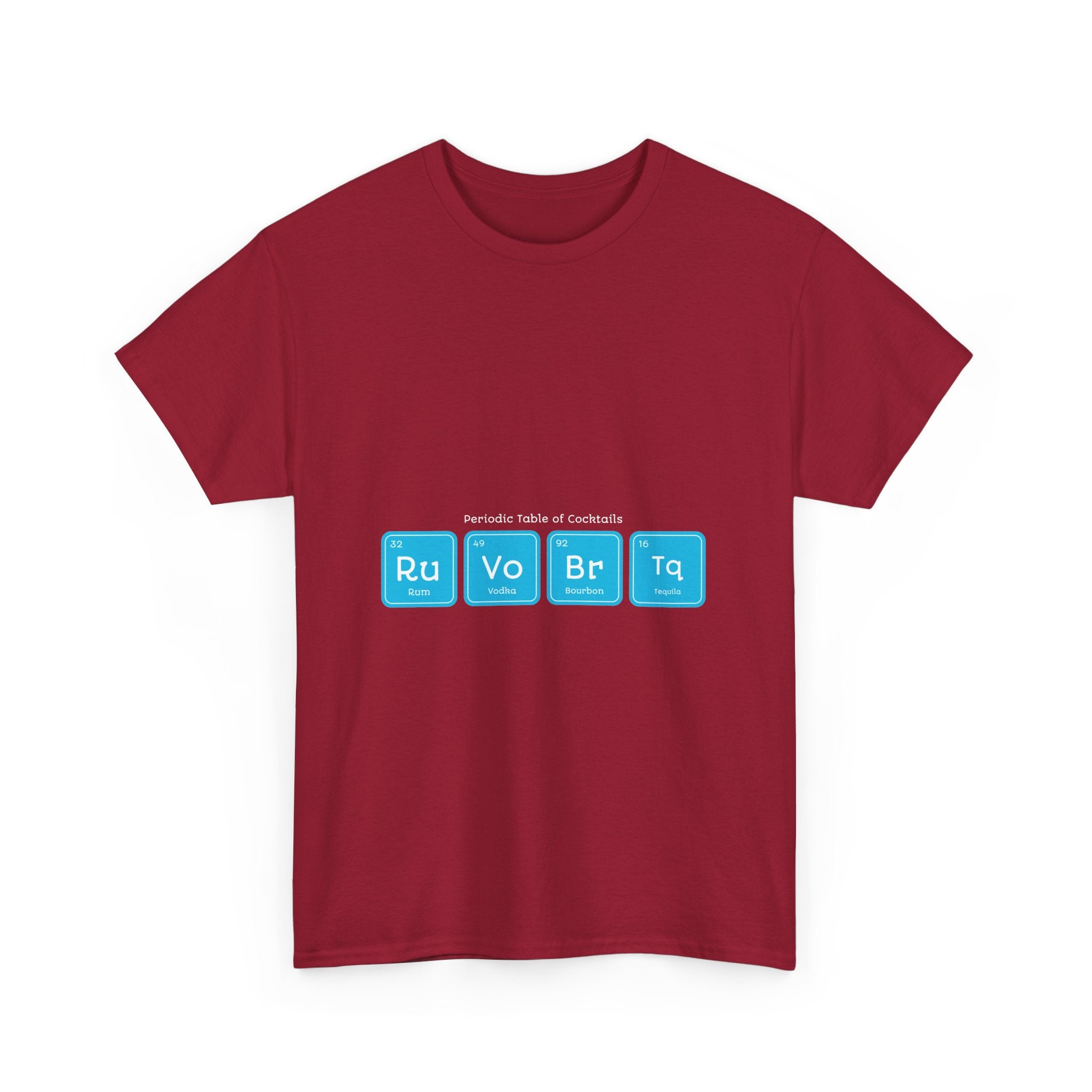 Funny Mixology Unisex Heavy Cotton Tee - Periodic Table of Cocktails